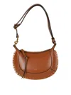Isabel Marant Caramel Leather Oskan Moon Shoulder Bag In Brown