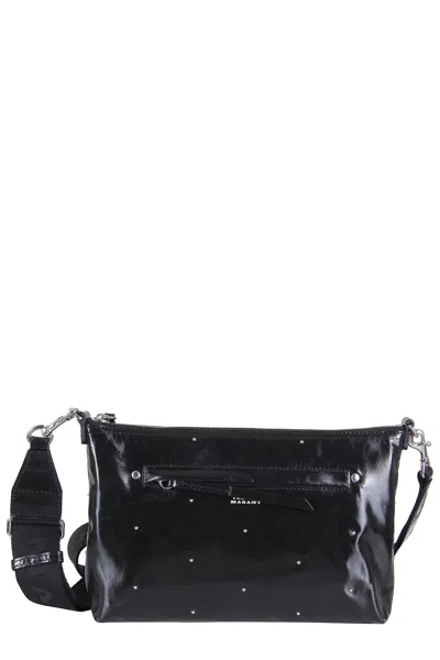 Isabel Marant Studded Black Leather Shoulder Bag