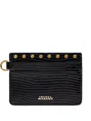 Isabel Marant Studded Card Holder In Black