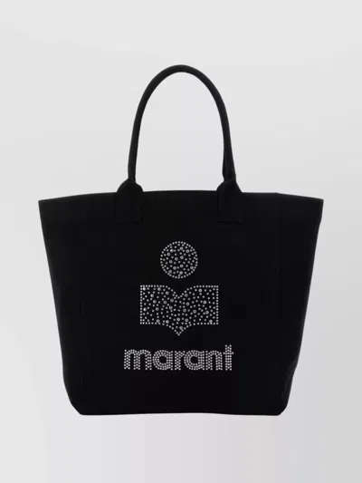 Isabel Marant Studded Design Shoulder Bag With Top Handles In Black