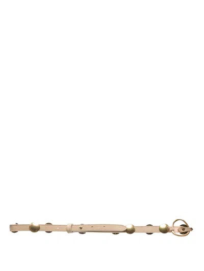 Isabel Marant Studded Leather Belt In Brown