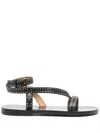 Isabel Marant Sandali Jopee In Pelle Nera  Donna In Black