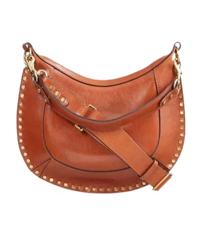 Isabel Marant Studded Leather Tote Bag In Brown