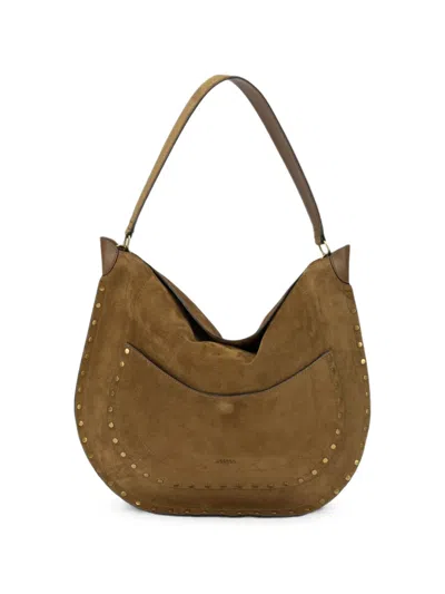 Isabel Marant Medium Hobo Pocket Suede Shoulder Bag In Brown