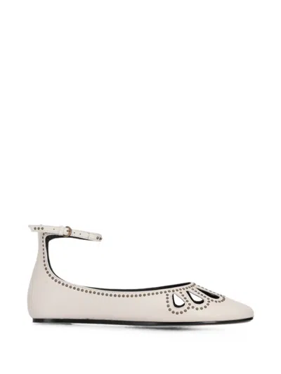 Isabel Marant Stud-embellished Cutout Ballet Flats In Multi