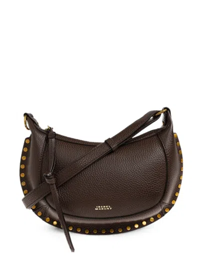 Isabel Marant Stud-embellished Leather Shoulder Bag In Brown