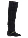 Isabel Marant Studs & Leather Strap Boot In Black