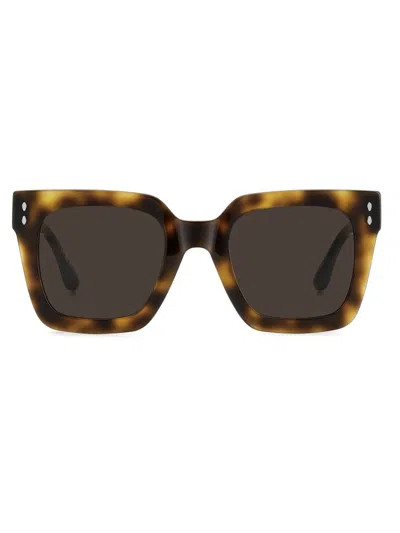 Isabel Marant Stylish Acetate Sunglasses With 145mm Temples In Brown