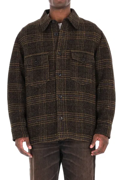 Isabel Marant Stylish Multicolour Winter Coat For Men In Brown