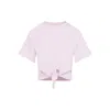 Isabel Marant Zelikia Modern Tie Front Cotton Jersey Top In Purple