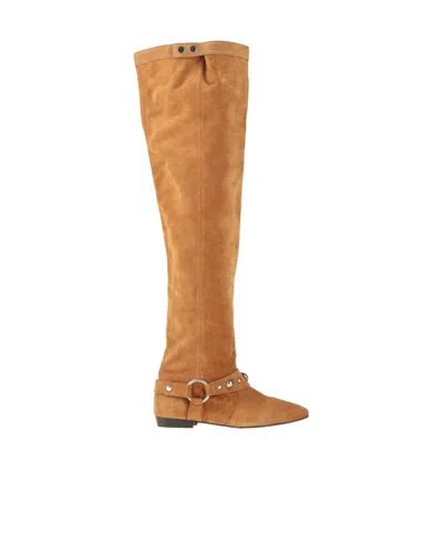 Isabel Marant Stylish Pointed-toe Over-the-knee Boots In Brown