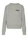Isabel Marant Knit Crew Neck Cropped Sweatshirt In Beige