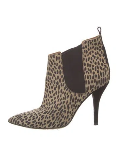 Pre-owned Isabel Marant Suede Animal Print Chelsea Boots