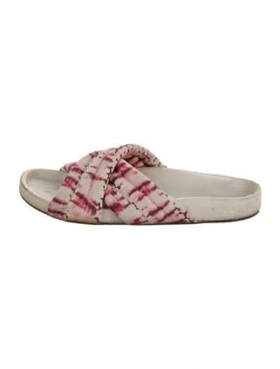 Pre-owned Isabel Marant Suede Animal Print Slides In Multi