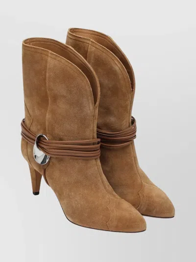 ISABEL MARANT SUEDE ANKLE BOOT DECORATIVE STRAP