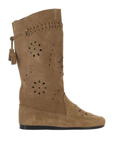 Isabel Marant Suede Ankle Boots In Brown