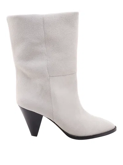 Isabel Marant Rouxa Ankle Boots In White