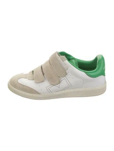 Pre-owned Isabel Marant Suede Athletic Sneakers In Neutrals/red/white
