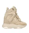 Isabel Marant Suede Balskee Wedge Sandals 40 In Sand