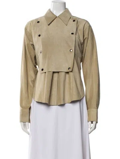 Pre-owned Isabel Marant Suede Biker Jacket In Neutral