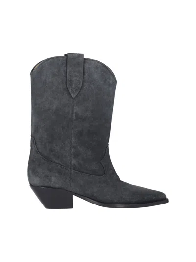 Isabel Marant Suede Boots In Black