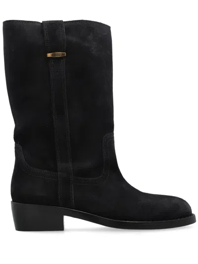 Isabel Marant Suede Boots In Black