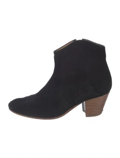 Pre-owned Isabel Marant Suede Boots In Black/blue