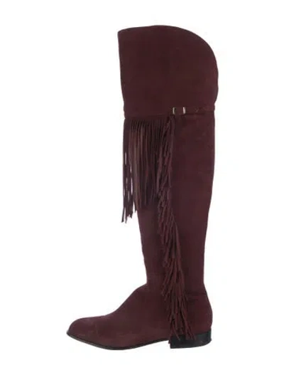 Pre-owned Isabel Marant Suede Boots In Burgundy