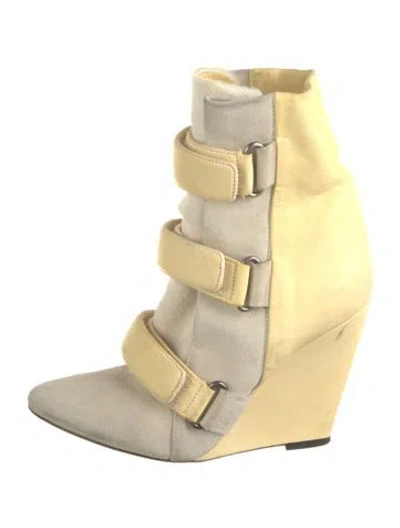 Pre-owned Isabel Marant Suede Boots In Neutrals/yellow