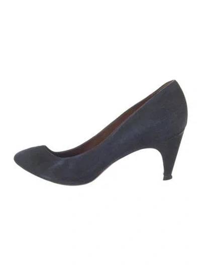 Pre-owned Isabel Marant Suede Bow Accents Pumps In Blue