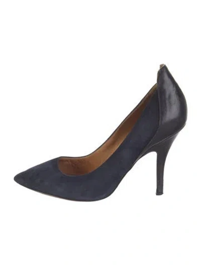 Pre-owned Isabel Marant Suede Bow Accents Pumps In Blue