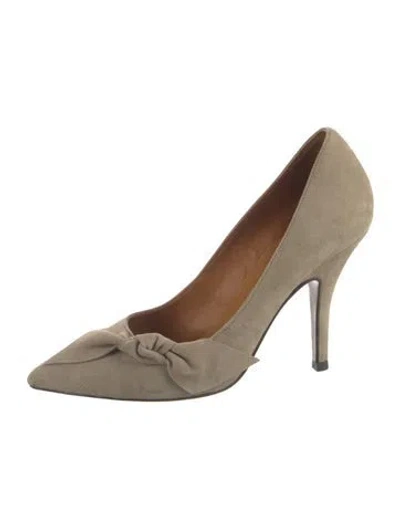 Pre-owned Isabel Marant Suede Bow Accents Pumps In Neutral