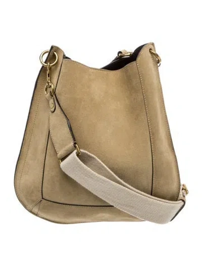 Pre-owned Isabel Marant Suede Bucket Bag In Neutral