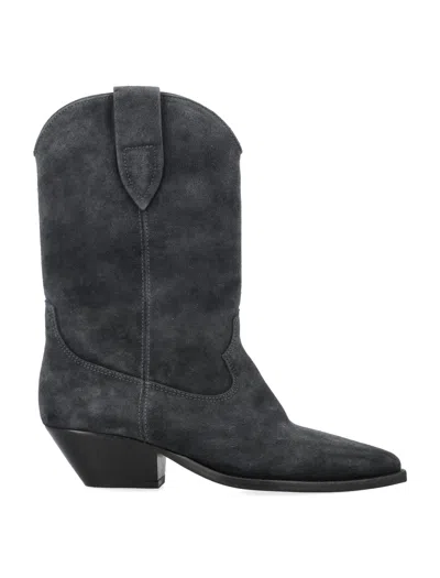 Isabel Marant Suede Calf Leather Flat Shoes For Women In Black