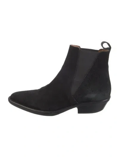 Pre-owned Isabel Marant Suede Chelsea Boots In Black