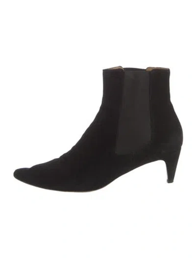 Pre-owned Isabel Marant Suede Chelsea Boots In Black