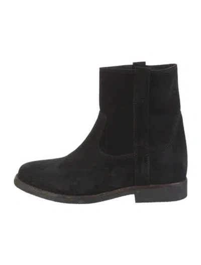 Pre-owned Isabel Marant Suede Chelsea Boots In Black