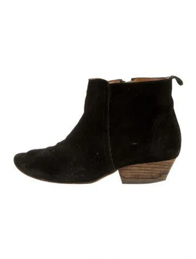 Pre-owned Isabel Marant Suede Chelsea Boots In Black