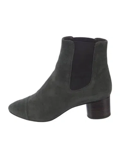 Pre-owned Isabel Marant Suede Chelsea Boots In Green