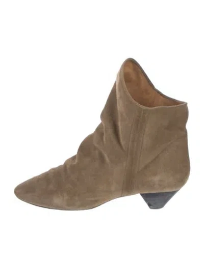 Pre-owned Isabel Marant Suede Chelsea Boots In Neutral