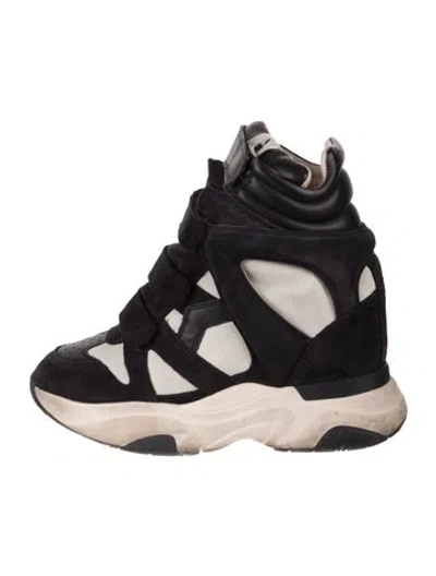 Pre-owned Isabel Marant Suede Chunky Sneakers In Black