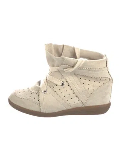 Pre-owned Isabel Marant Suede Chunky Sneakers In Neutral