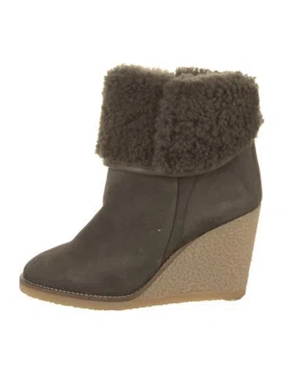 Pre-owned Isabel Marant Suede Colorblock Pattern Boots In Gray