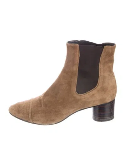 Pre-owned Isabel Marant Suede Colorblock Pattern Chelsea Boots In Neutral