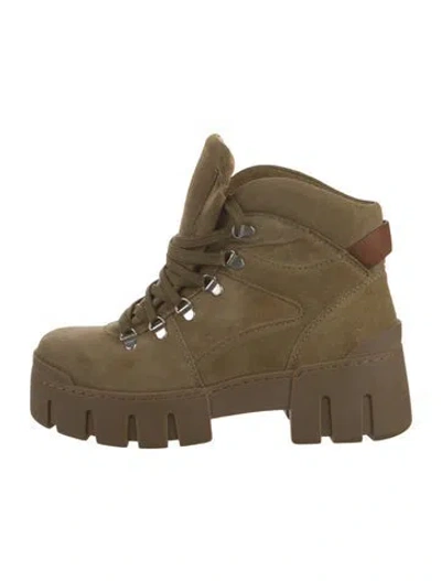 Pre-owned Isabel Marant Suede Combat Boots In Brown