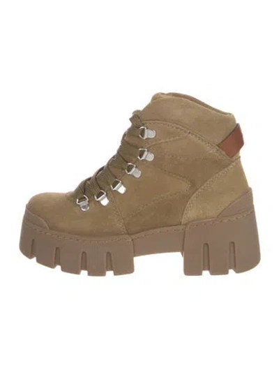 Pre-owned Isabel Marant Suede Combat Boots In Brown