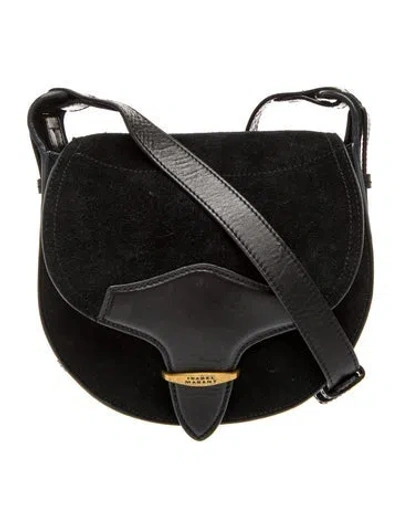 Pre-owned Isabel Marant Suede Crossbody Bag In Black