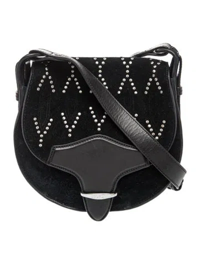 Pre-owned Isabel Marant Suede Crossbody Bag In Black