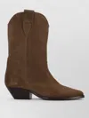 Isabel Marant Olive Solid Pointed Toe Boots In Burgundy