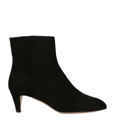 Isabel Marant Suede Deone Ankle Boots 50 In Black